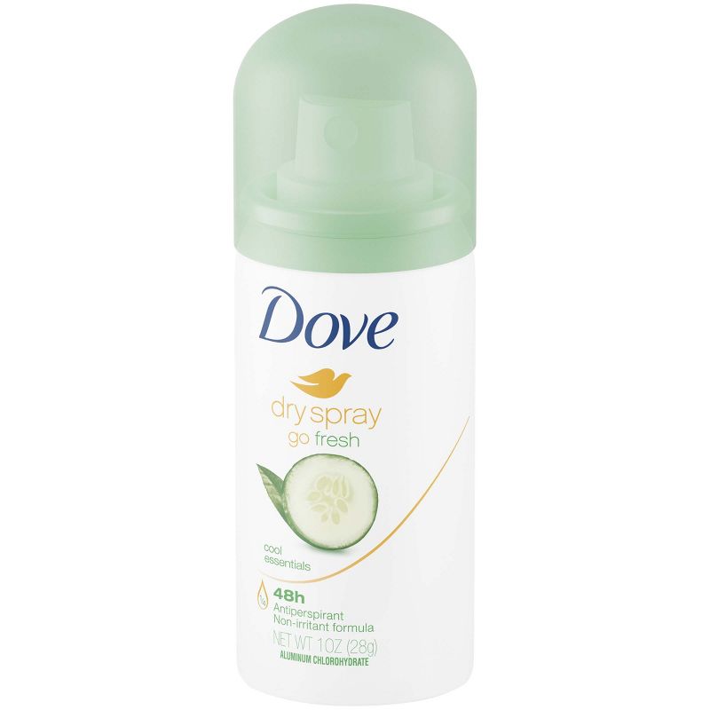 Dove go Fresh Cool Essentials 48-Hour Antiperspirant & Deodorant Dry Spray - Trial Size - 1oz
