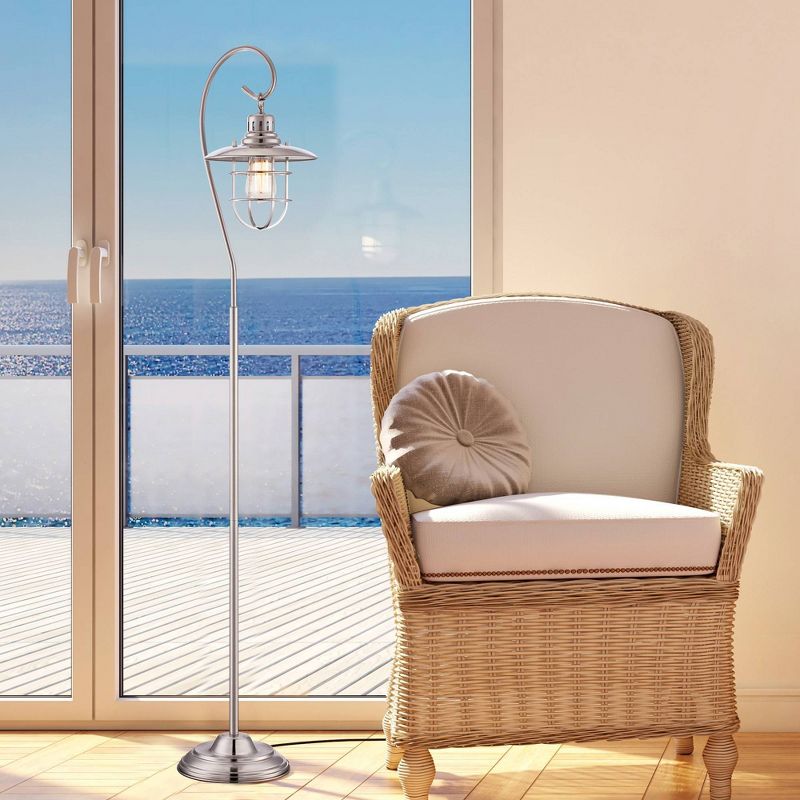 Lanterna II 1 Light Floor Lamp (Includes Light Bulb) Polished Steel - Lite Source
