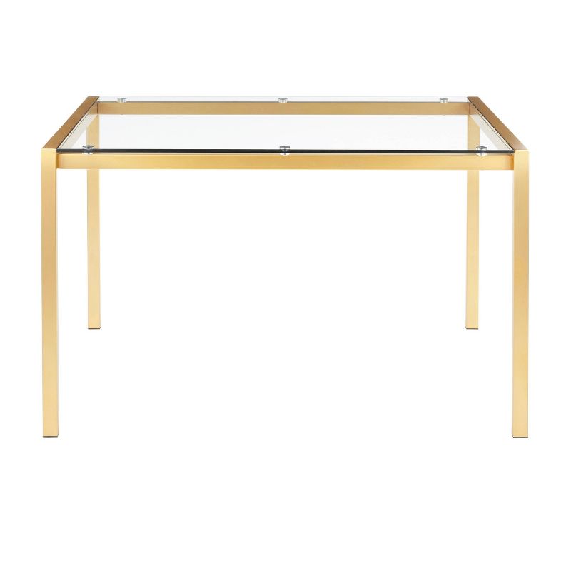 Fuji Contemporary Dining Table Set Gold - LumiSource