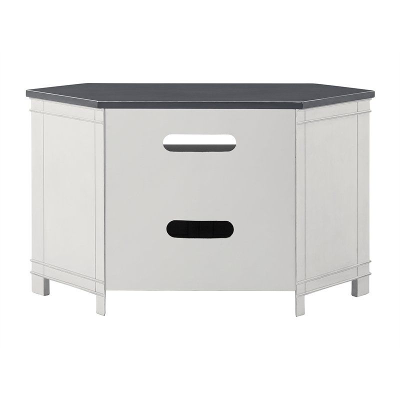 Rosemark 3 Door Media Credenza TV Stand for TVs up to 66" Gray - Treasure Trove Accents