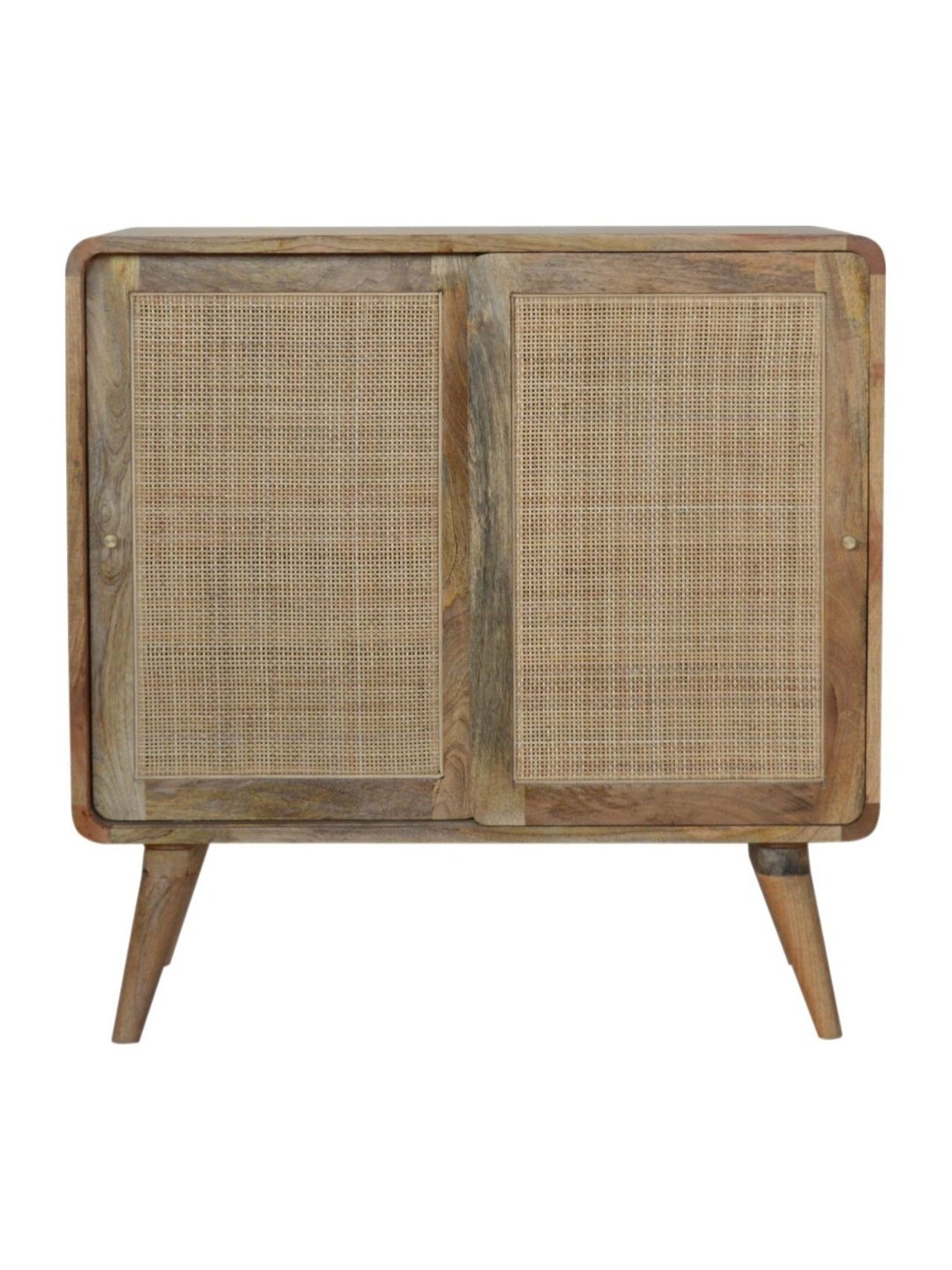 Fabindia Brown Sheesham Wood Textured Cabinet