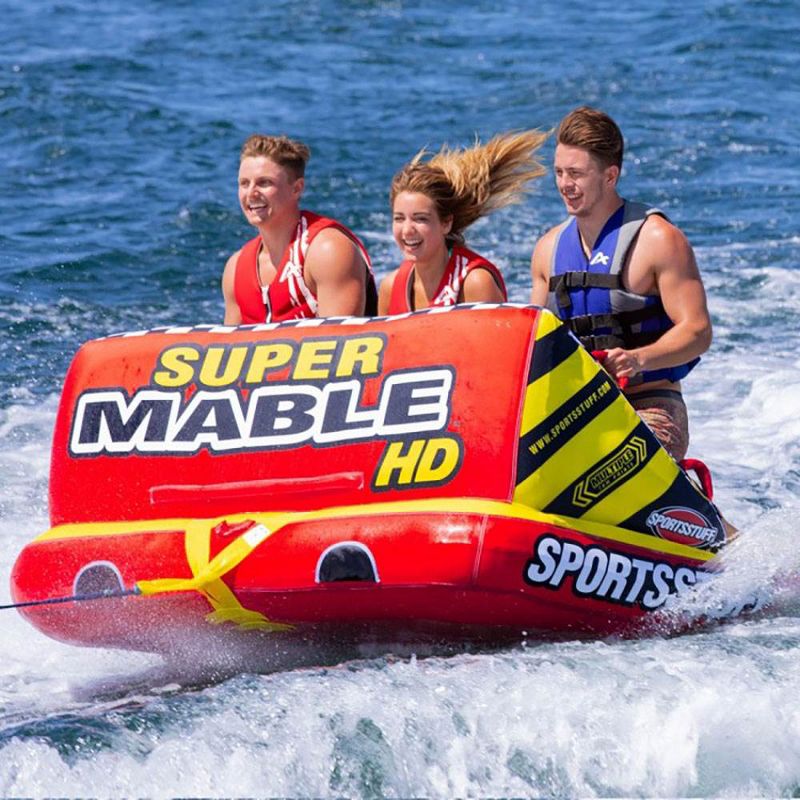 Sportsstuff Super Mable HD 2 Person Towable Kwik Connect Chariot Style Inner Tube