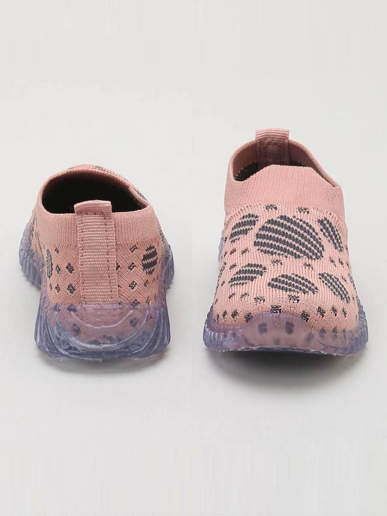 Priaansha Kids Peach & Black Casual Slip-Ons