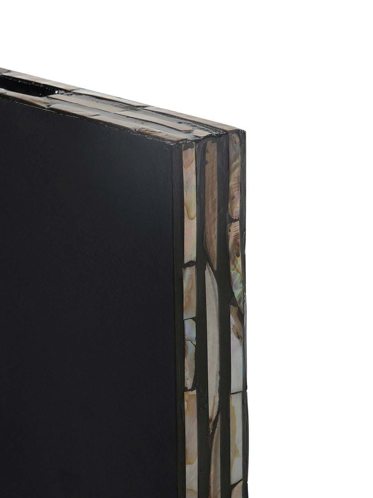 Pure Home and Living Black Rectangular Serving Tray