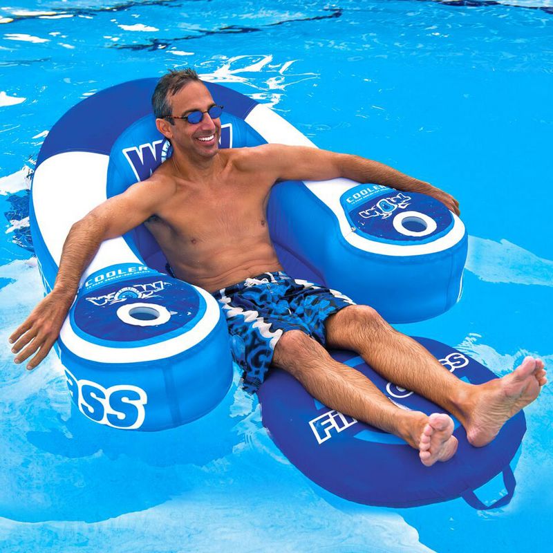 Wow Sports 11-2030 First Class Heavy Duty Nylon Inflatable Lounge Chair, Blue