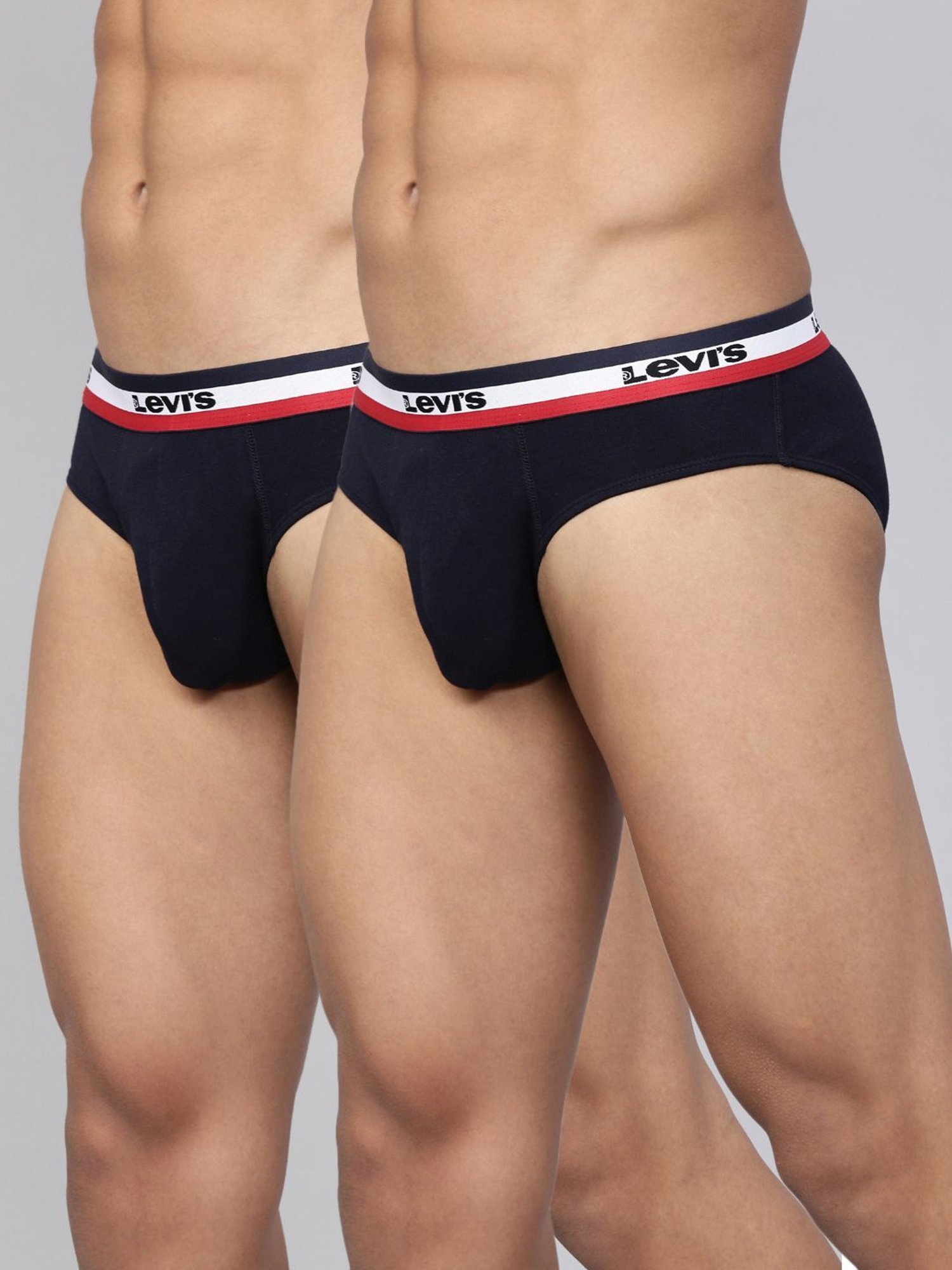 Levi's Navy Cotton Regular Fit Briefs - Pack Of 2