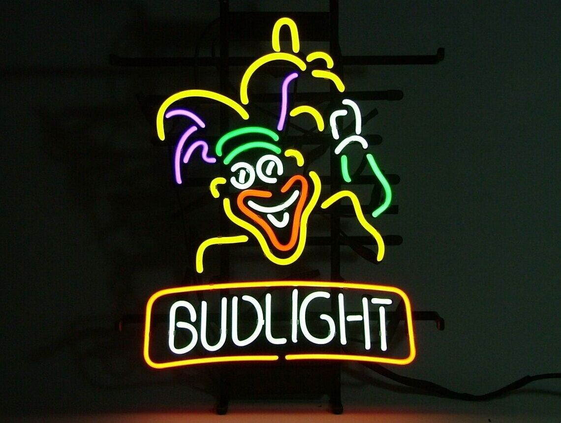 Fashion Neon Sign CLOWN BEER BAR PUB Handcrafted Real Glass Lamp Neon Light Neon Sign Beerbar Sign Neon Beer Sign 19x15