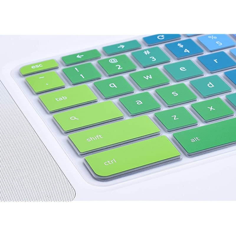 Pack]Keyboard Cover Skin compatible Acer chromebook R11 11.6 inch CB3-131 CB3-13,CB5-13T,CB3-131,Chromebook R 13 keyboard cover, CB5-31T,Chromebook 15,CB3-531 CB3-53CB5-571 C910,Rainbow+clear