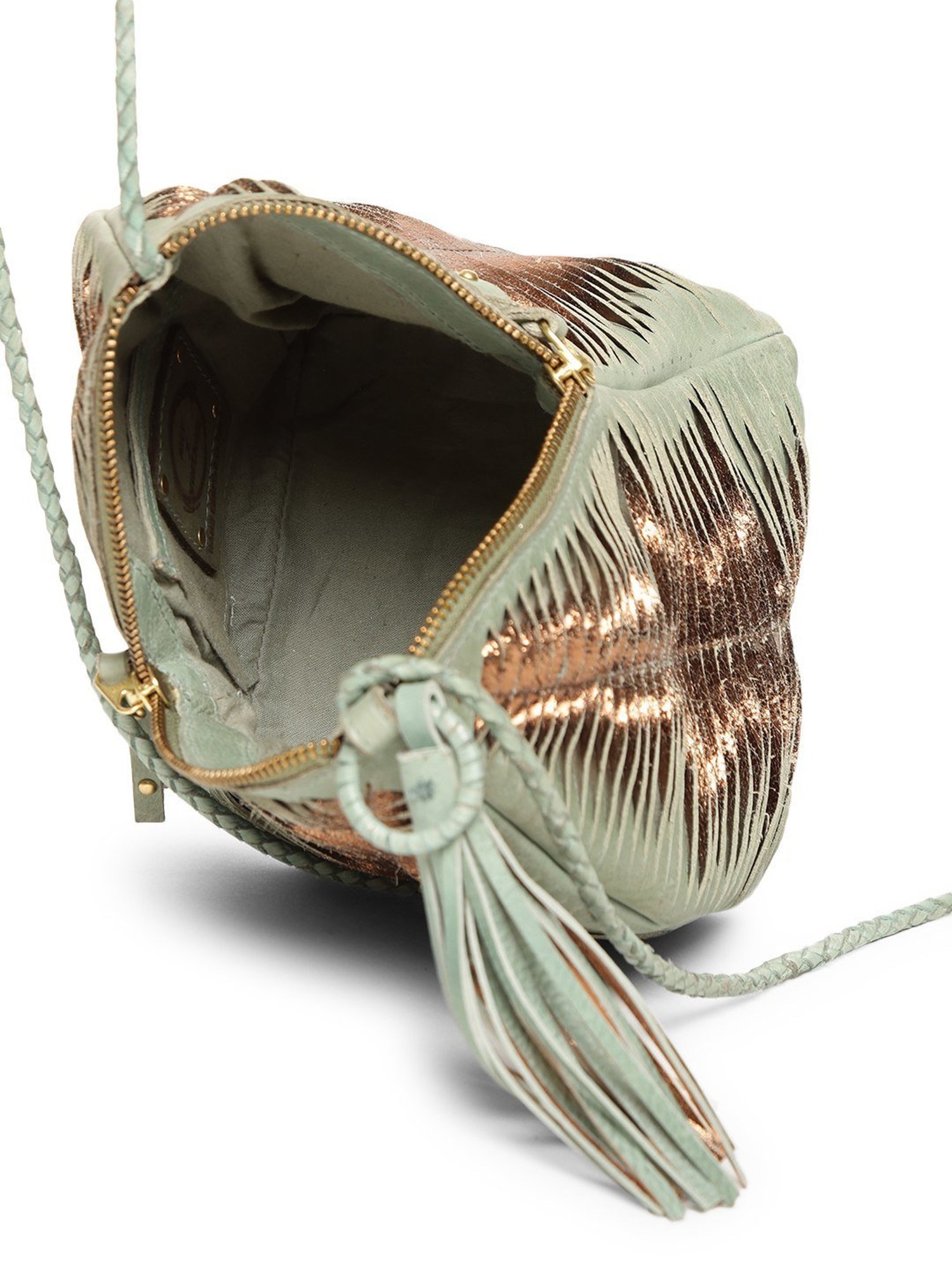 Art N Vintage Premade Olive Leather Textured Small Potli