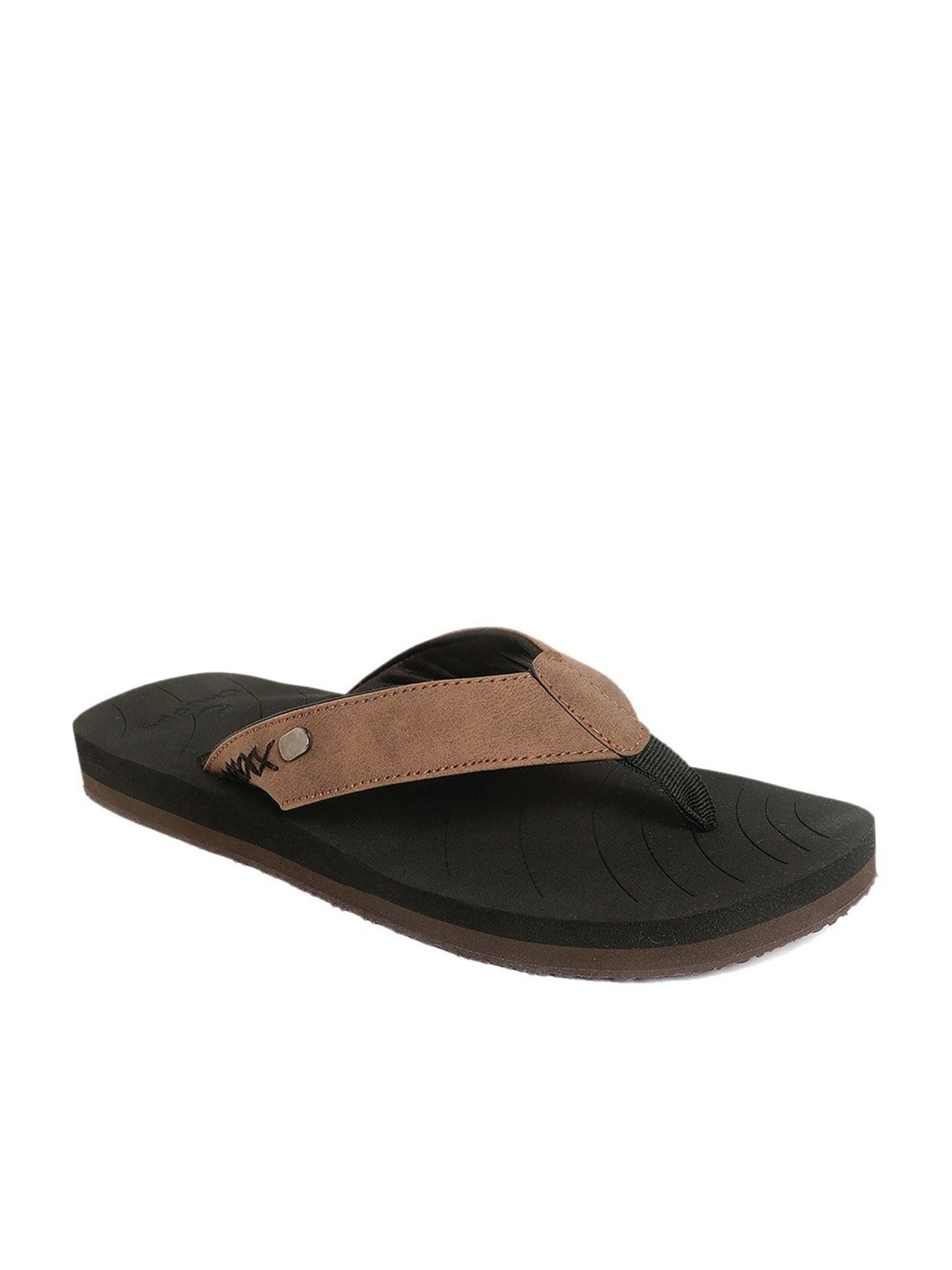Chupps Men's Black Flip Flops