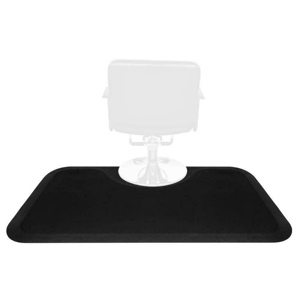 3Pcs 3' x 5' Salon  Barber Shop Chair Anti-Fgue Floor Mat Black Rectangle