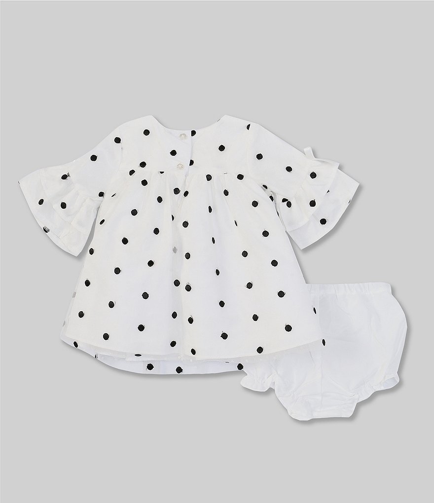 Habitual Baby Girls 12-24 Months Puff Short-Sleeve Asymmetrical Ruffled Denim Dress