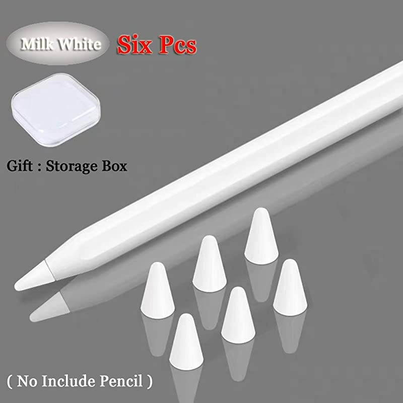 Compatible with Apple Pencil Tips Professional Liquid Silicone Nibs Cover Replacement for 1st amp 2nd Gen Writing AntiSlip Protective Case for Apple iPad Pencil White