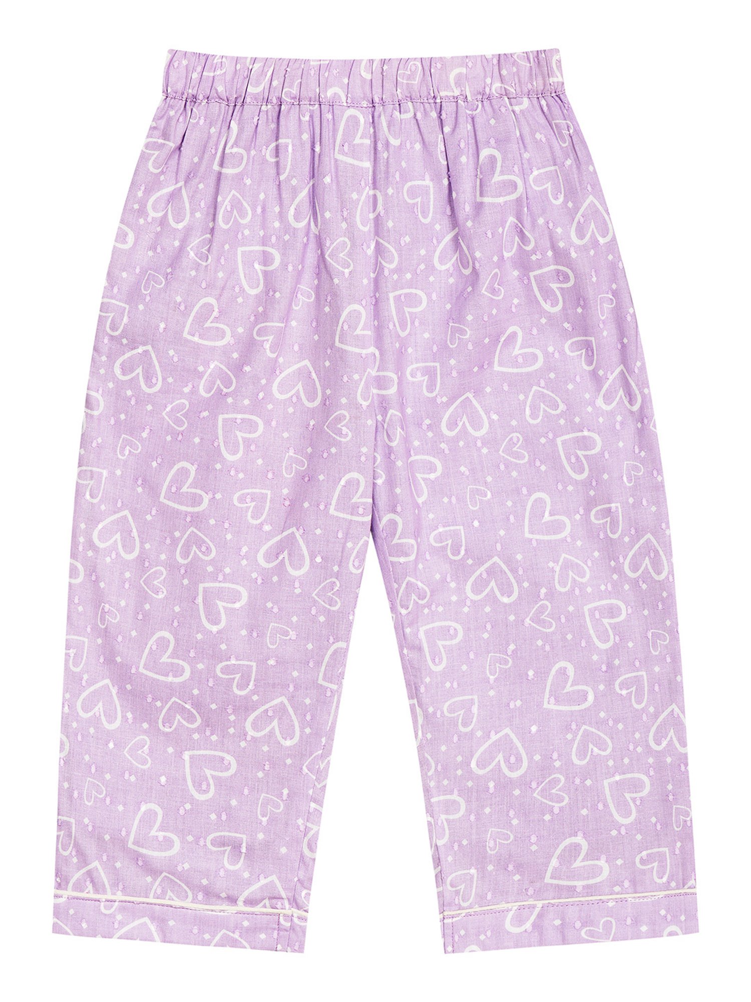 Budding Bees Girls Purple Printed Top with Pyjamas