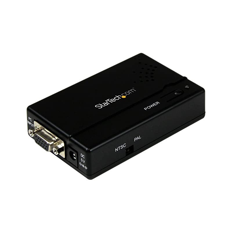 com High Resolution VGA to Composite RCA or SVideo Converter PC to TV Video Adapter 1600x1200 RGB to TV VGA2VID