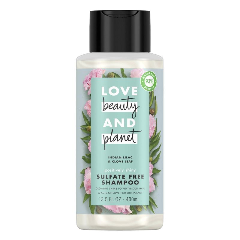 Love Beauty & Planet Indian Lilac and Clove Leaf Positively Shine Sulfate Free Shampoo - 13.5 fl oz