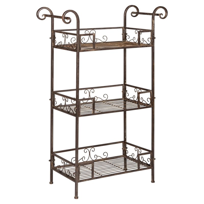 Rectangular Metal Butterfly Plant Stand - Antique Bronze