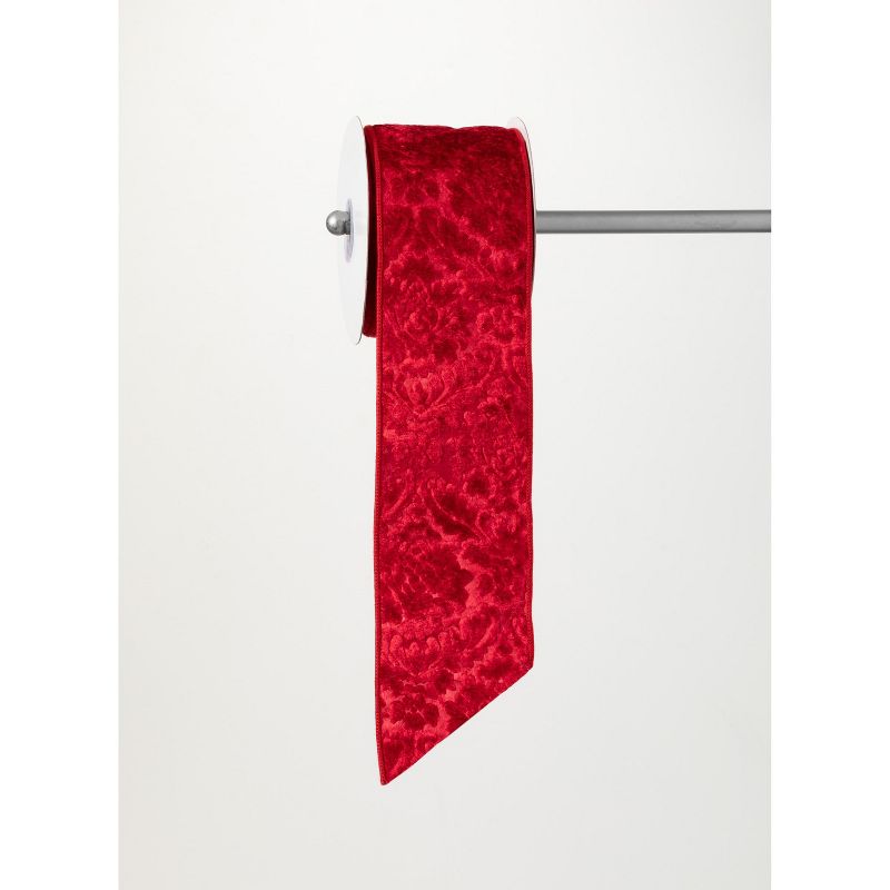 Kurt S. Adler Gold Elegant Fleur De Lis Wired Craft Ribbon 4.25" x 5 Yards