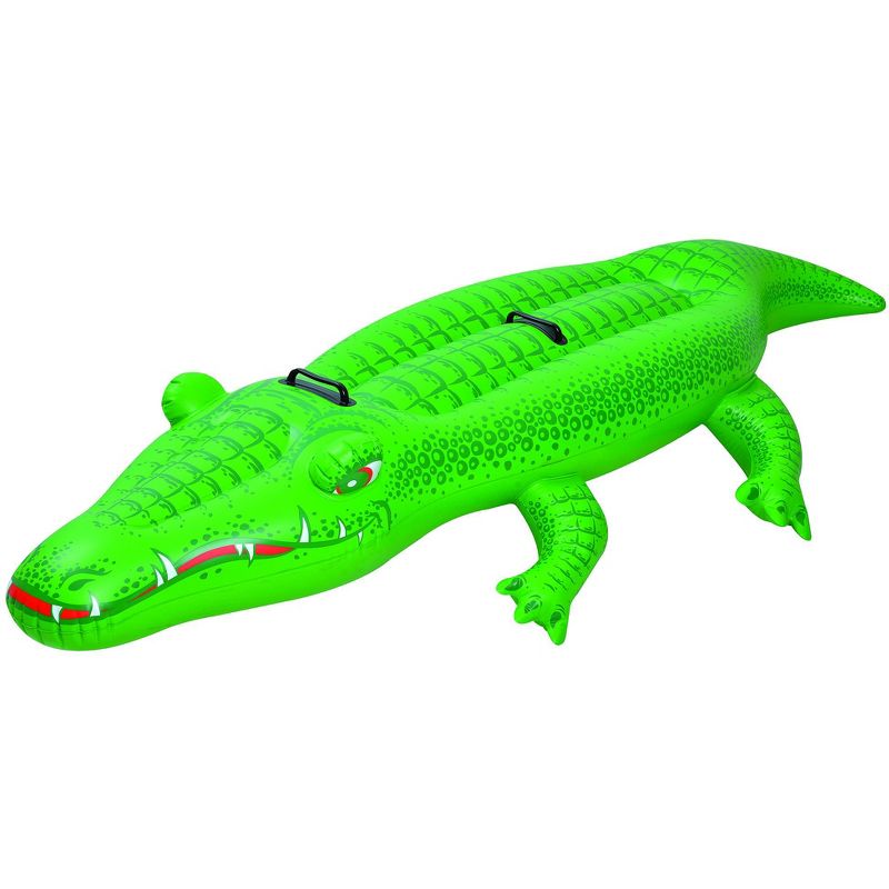 Pool Central 4.5' Green Crocodile Rider Swimming Pool Float