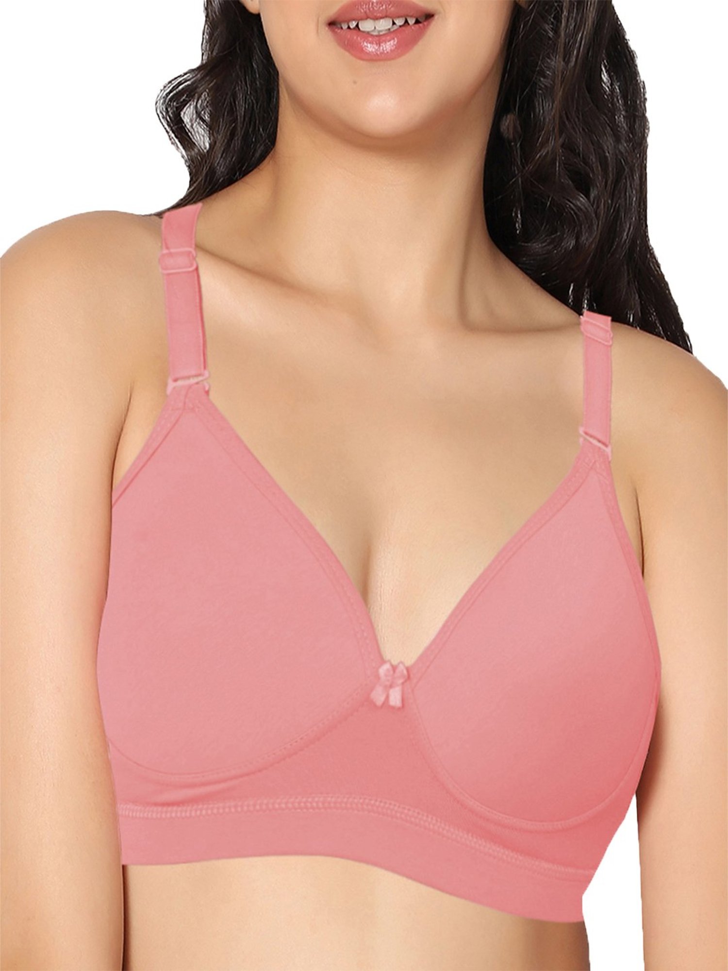 IN CARE Peach & Beige Non-Wired Full Coverage Push-Up Bra - Pack of 2