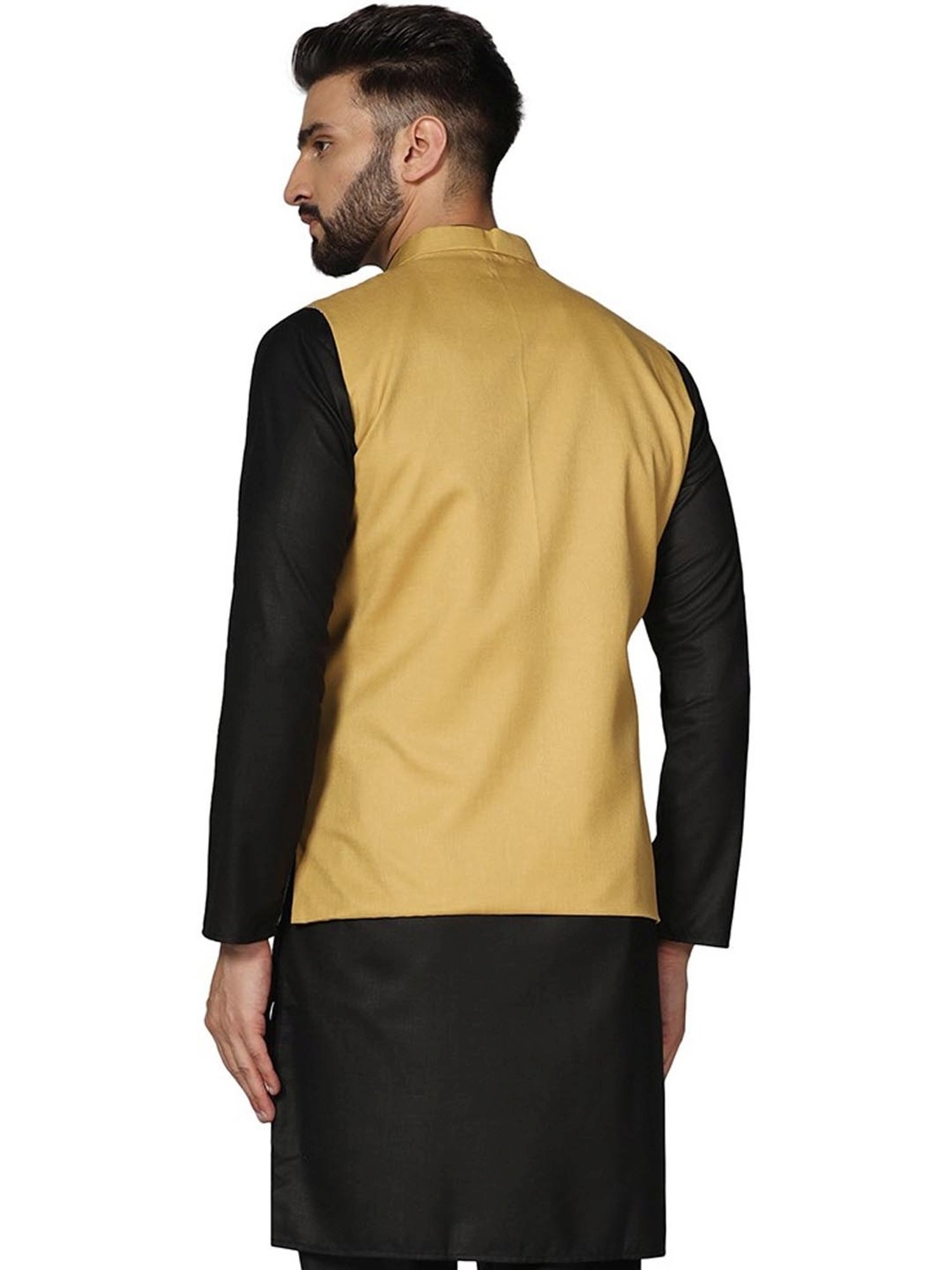 TAHVO Gold  Slim Fit Nehru Jacket