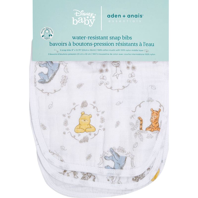 aden + anais essentials 3pk Water Resistant Bib - Winnie + Friends