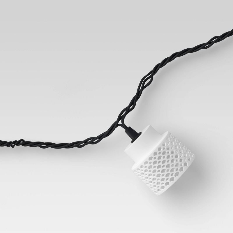 10ct Incandescent Outdoor String Lantern Lights White Punched - Project 62™