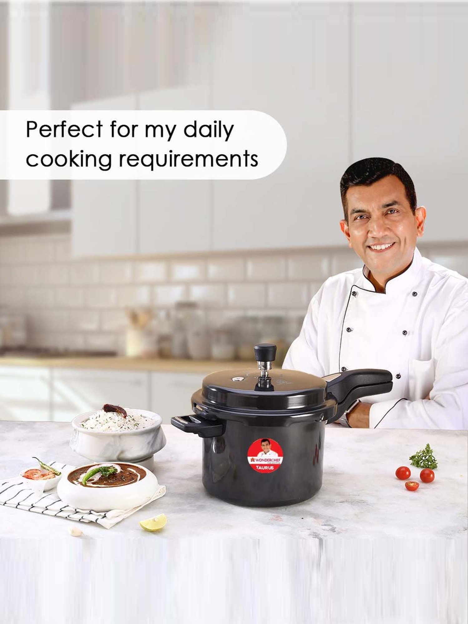 Wonderchef Taurus Hard Anodized Outer Lid Pressure Cooker (5 Liter)