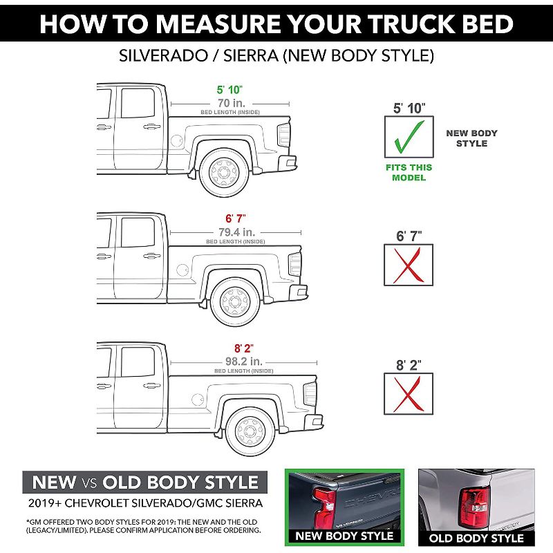 Truxedo 272401 TruXport Tonnueau Soft Top Roll Up Truck 5'9" Bed Cover for 2019-2020 Chevrolet Silverado 1500 and GMC Sierra 1500 69.9 Bed