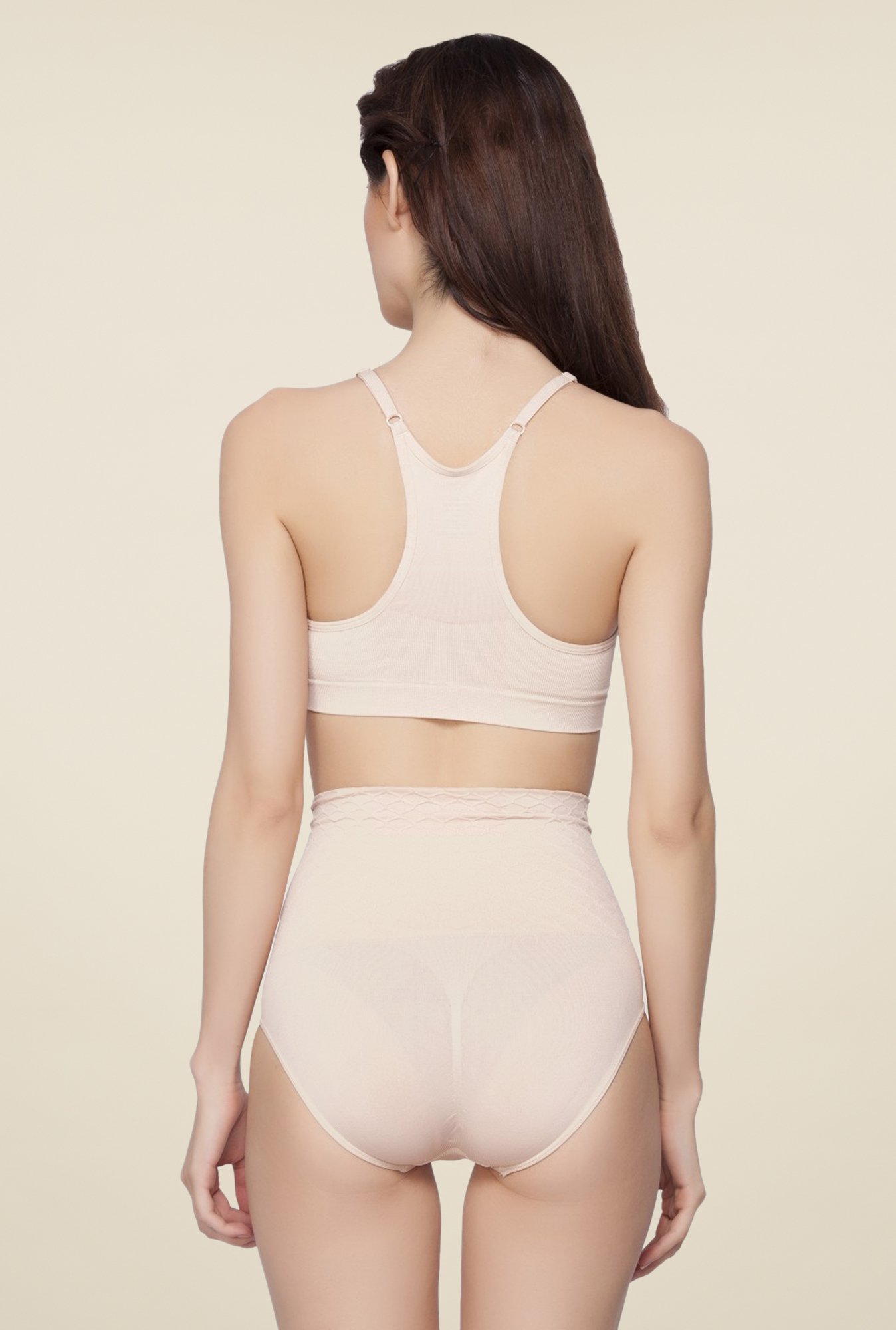 C9 Beige Self Print Shapewear Bottom