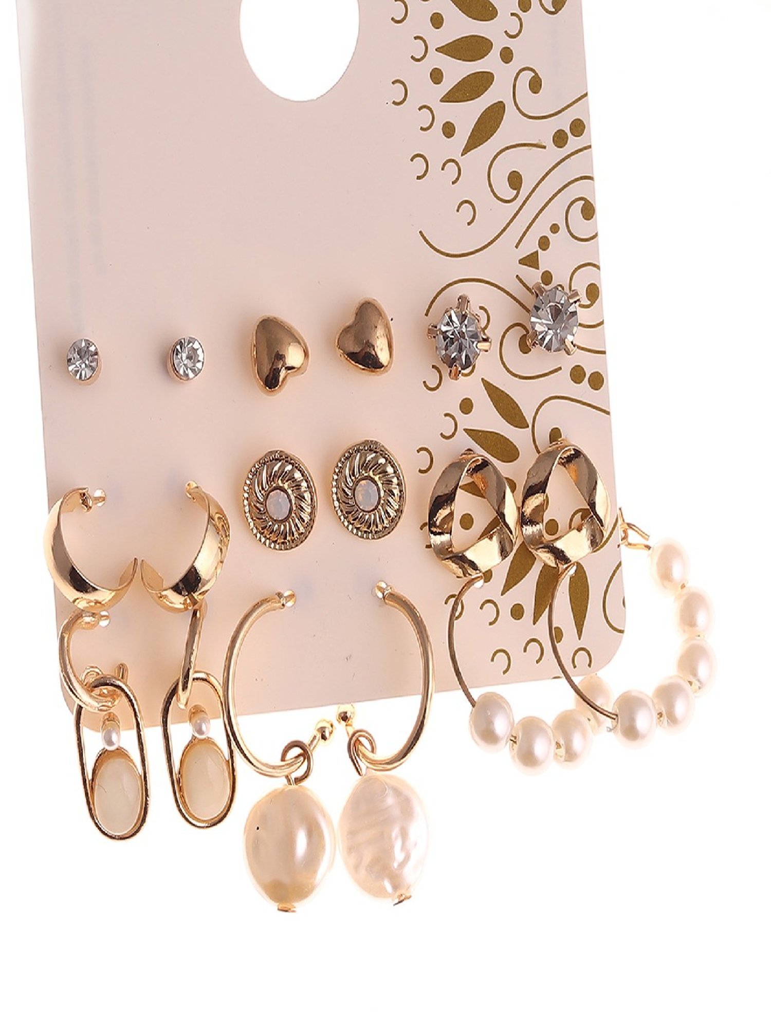 Jewelz Stylish Combo of Earrings for Girls & Women