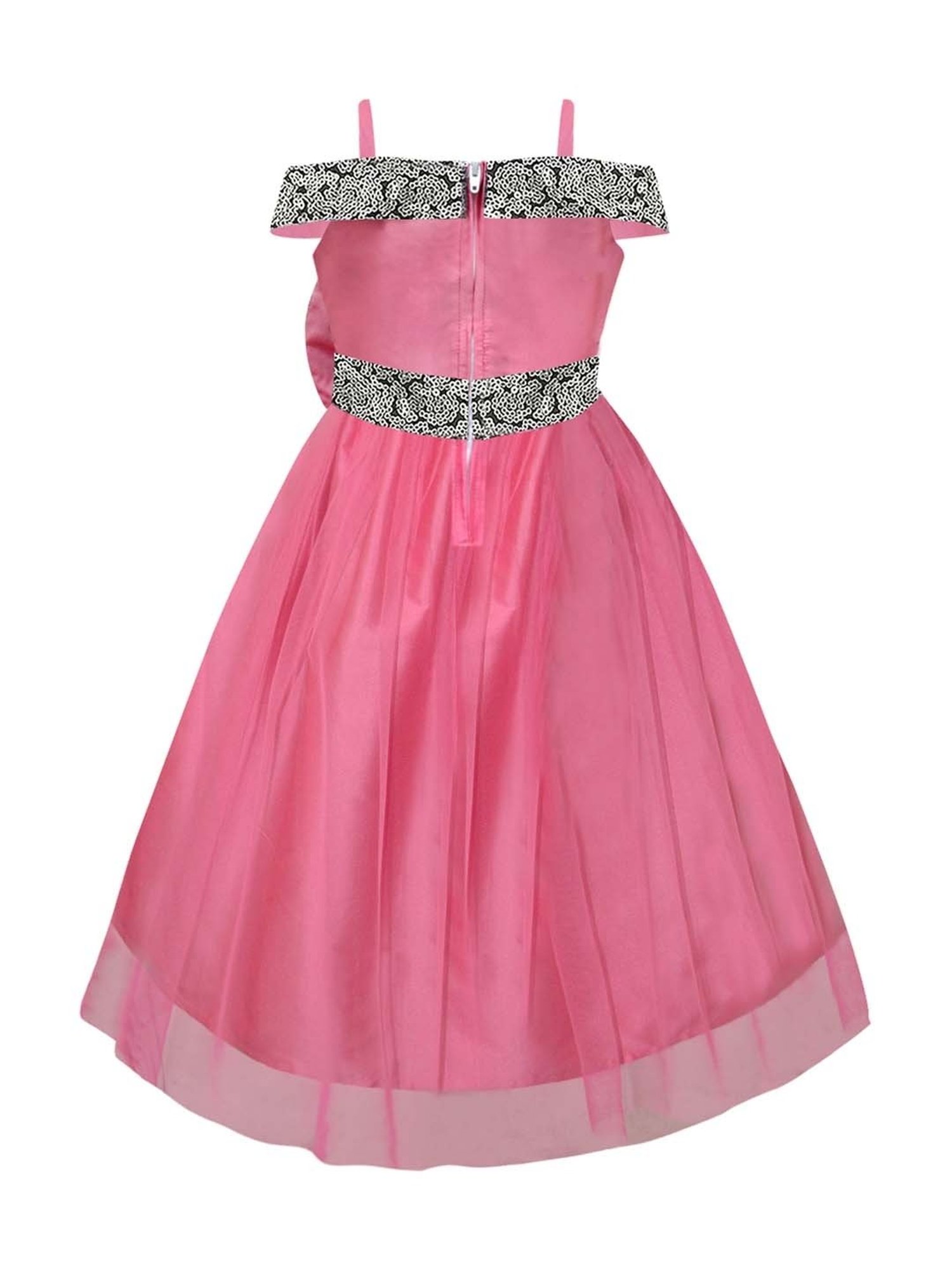 A.T.U.N. Kids Pink & Silver Embellished Gown