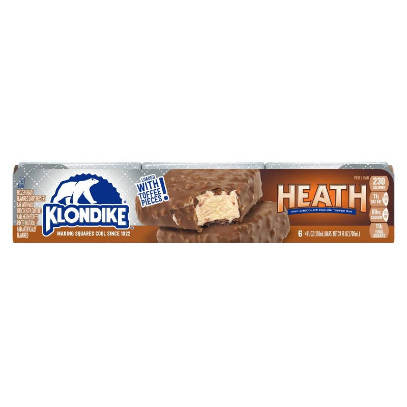 Klondike Heath Frozen Ice Cream Bars - 6ct