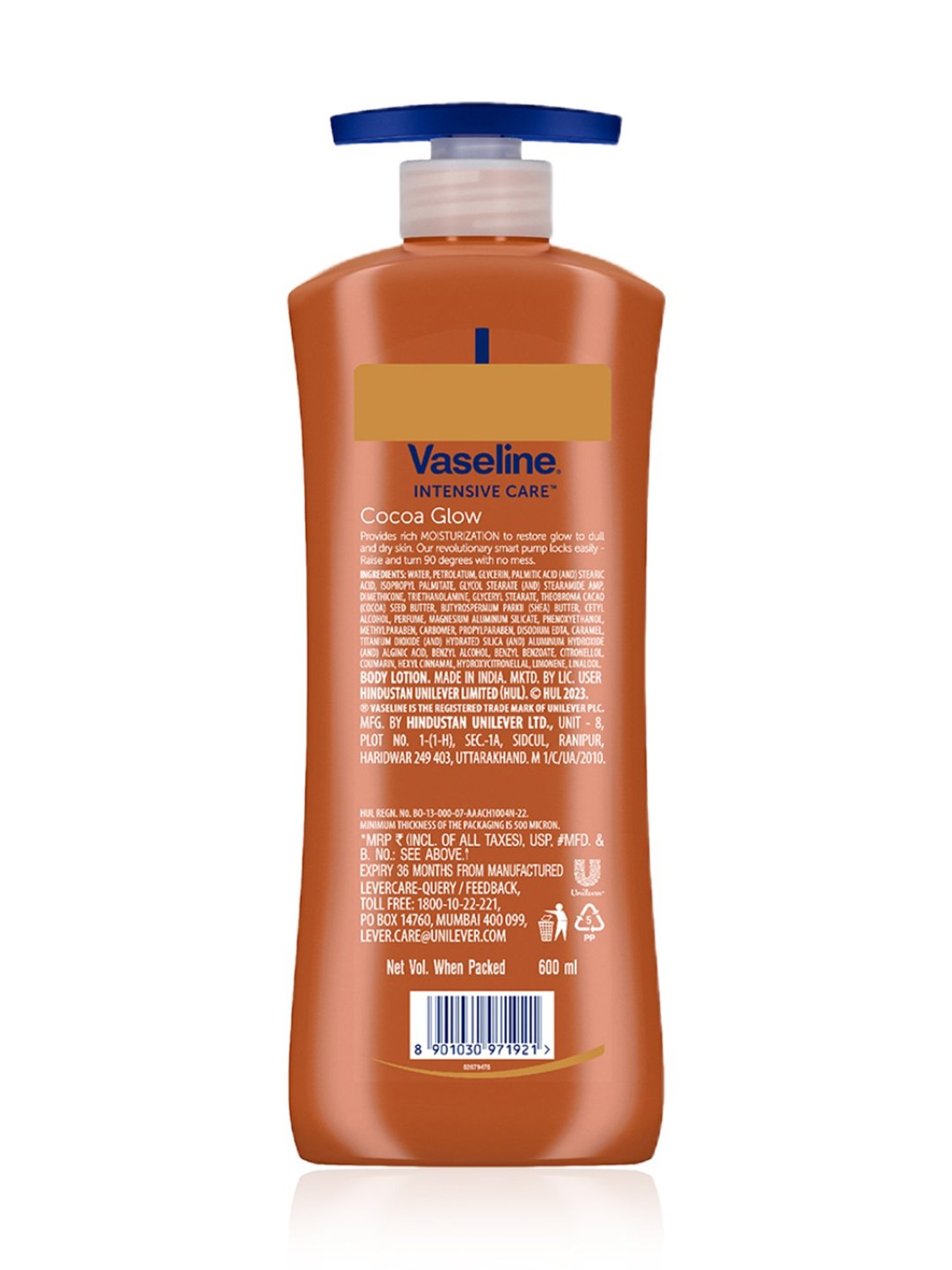 Vaseline Intensive Care Cocoa Glow Body Lotion - 600 ml