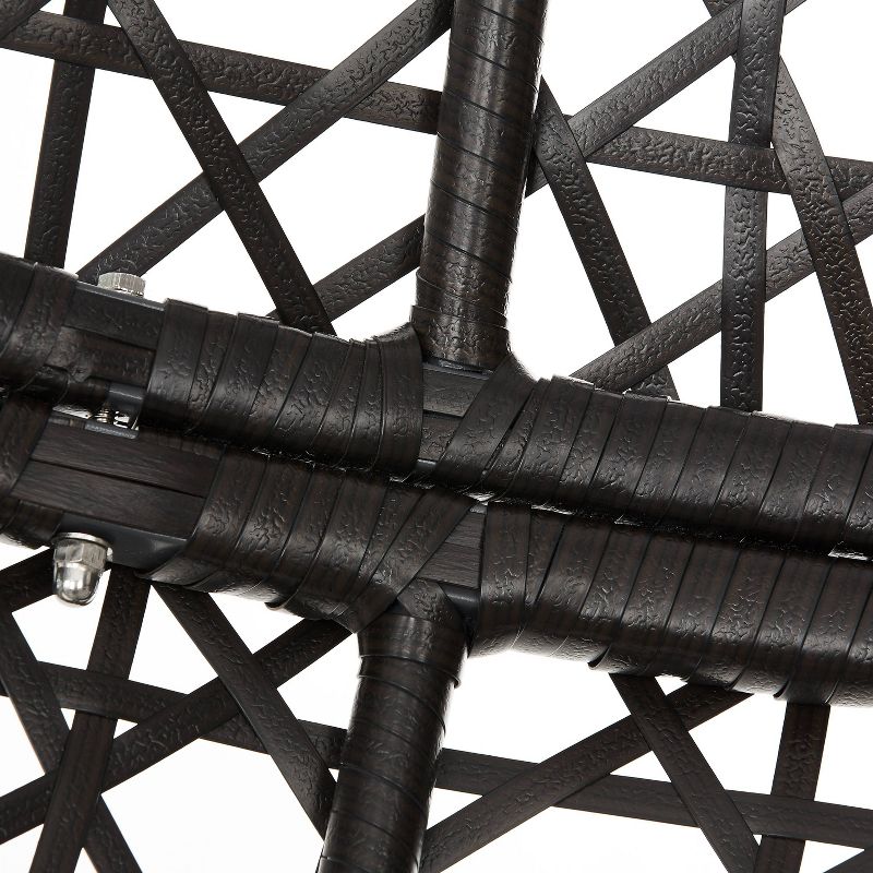 Sorbus Brazilian Double Hammock with Stand - Green, Blue Stripes