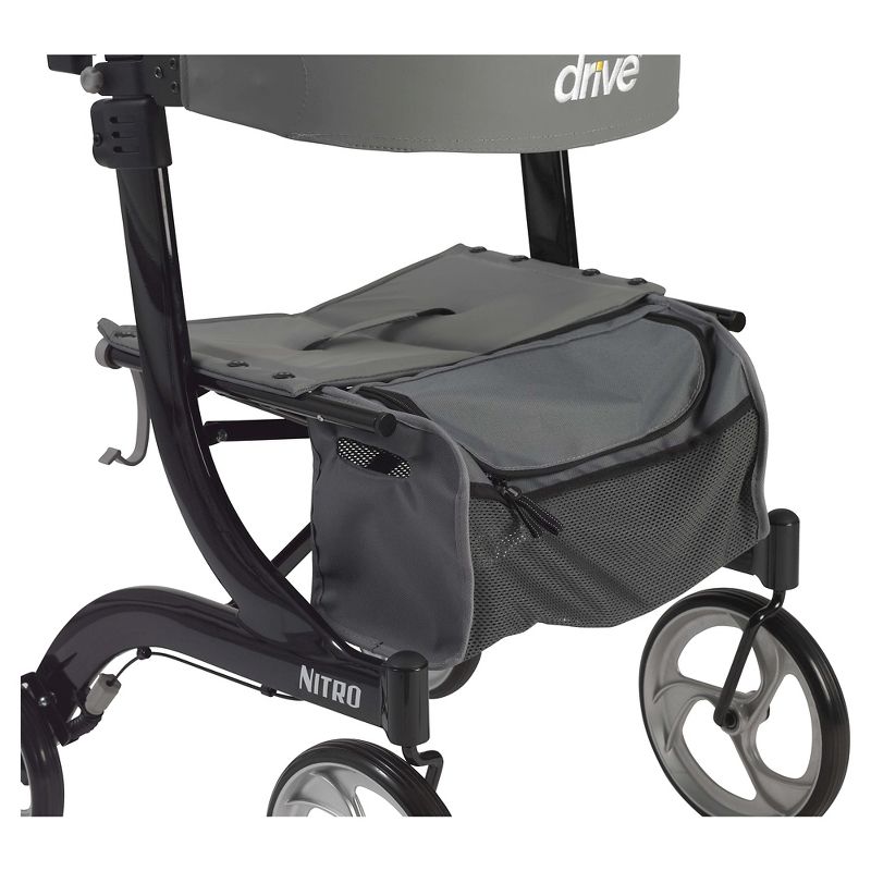 Drive Medical Nitro Euro Style Walker Rollator, Black