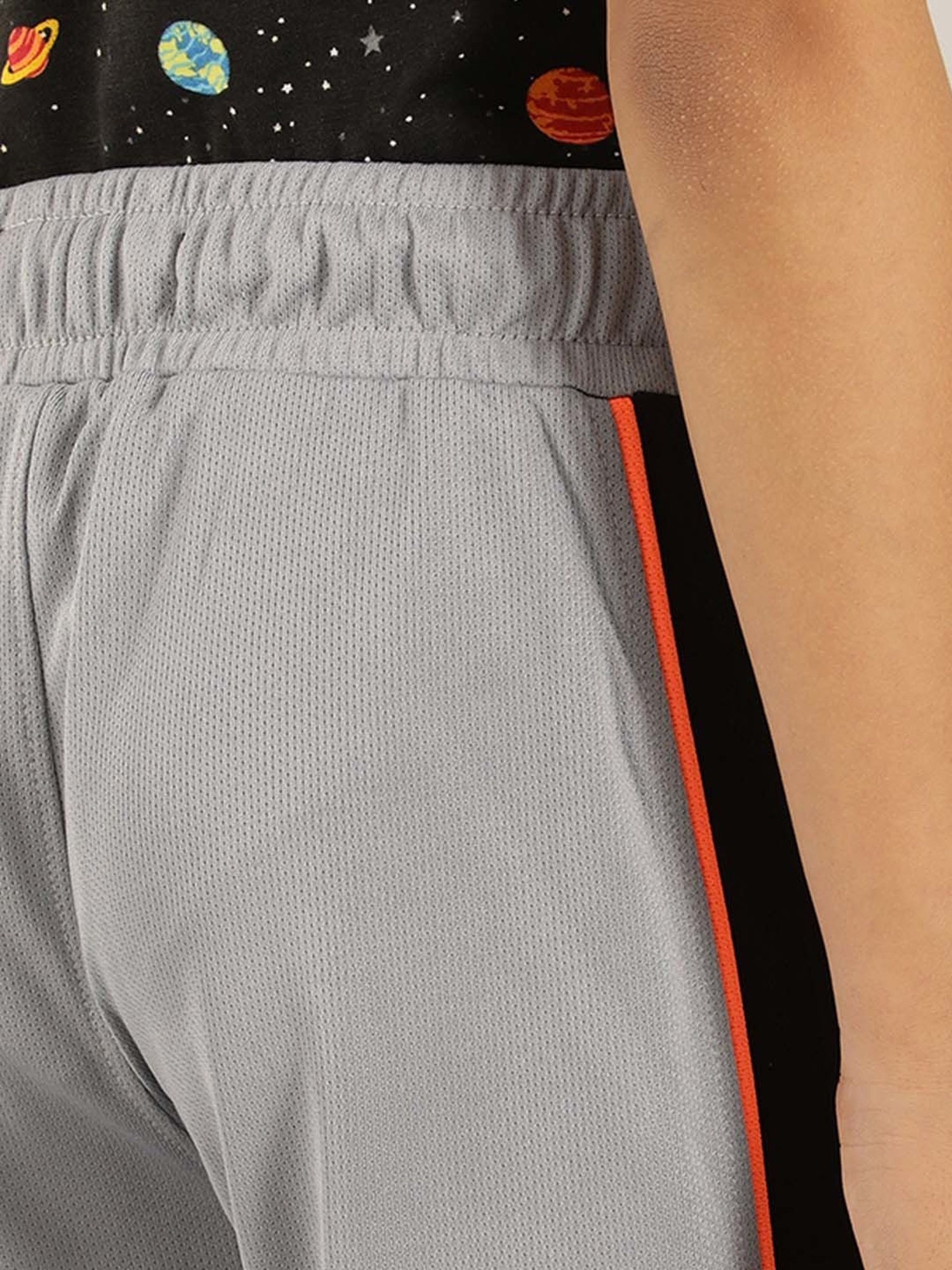 Indian Terrain Kids Grey Regular Fit Trackpants