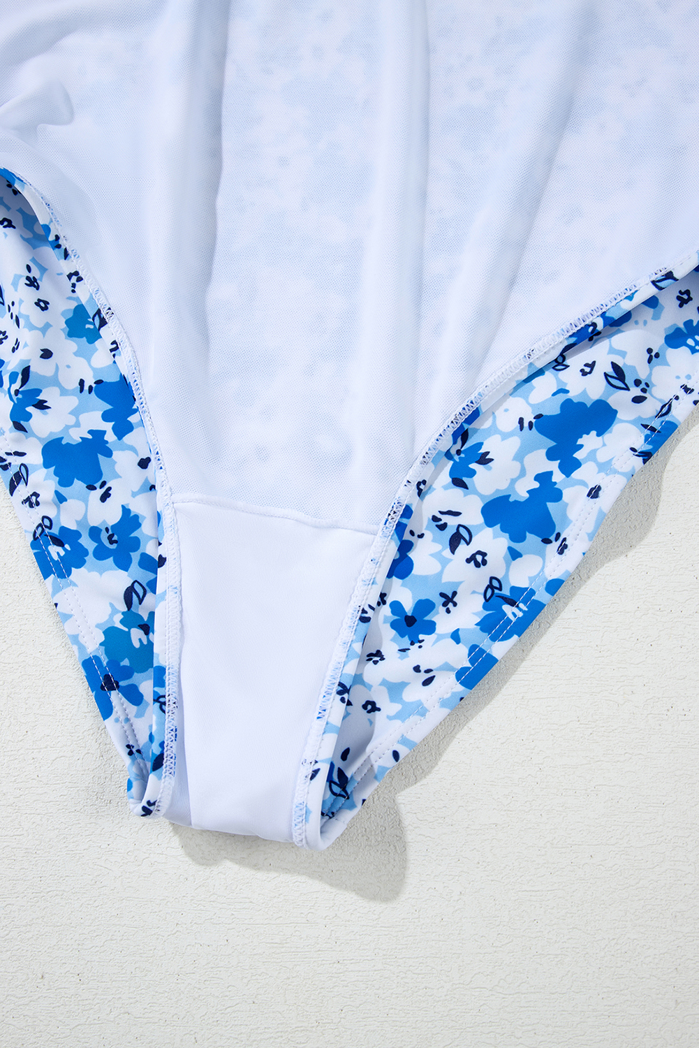 Black Plant Print Zip Front Half Sleeve One Piece Swimsuit