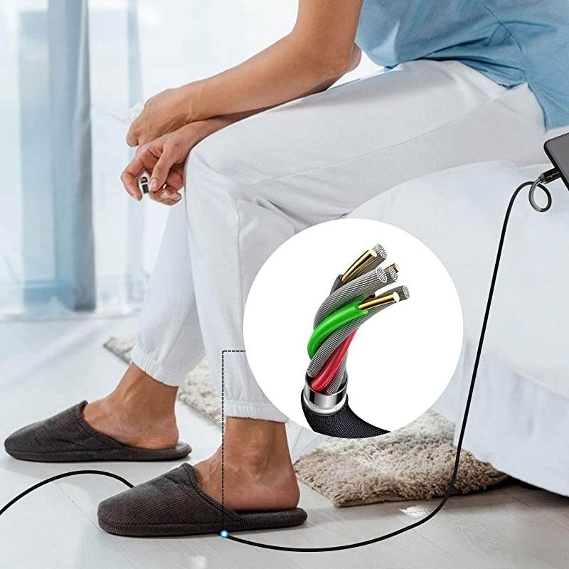 Compatible with Samsung Galaxy S10 S9 S8 Plus Charger3A Fast Charging3 Pack TPE USB C Cable 6ftUSB A to Type C Replacement for Samsung A10A20A51Note 98LG V50 V40 G8 G7 ThinqMoto Z