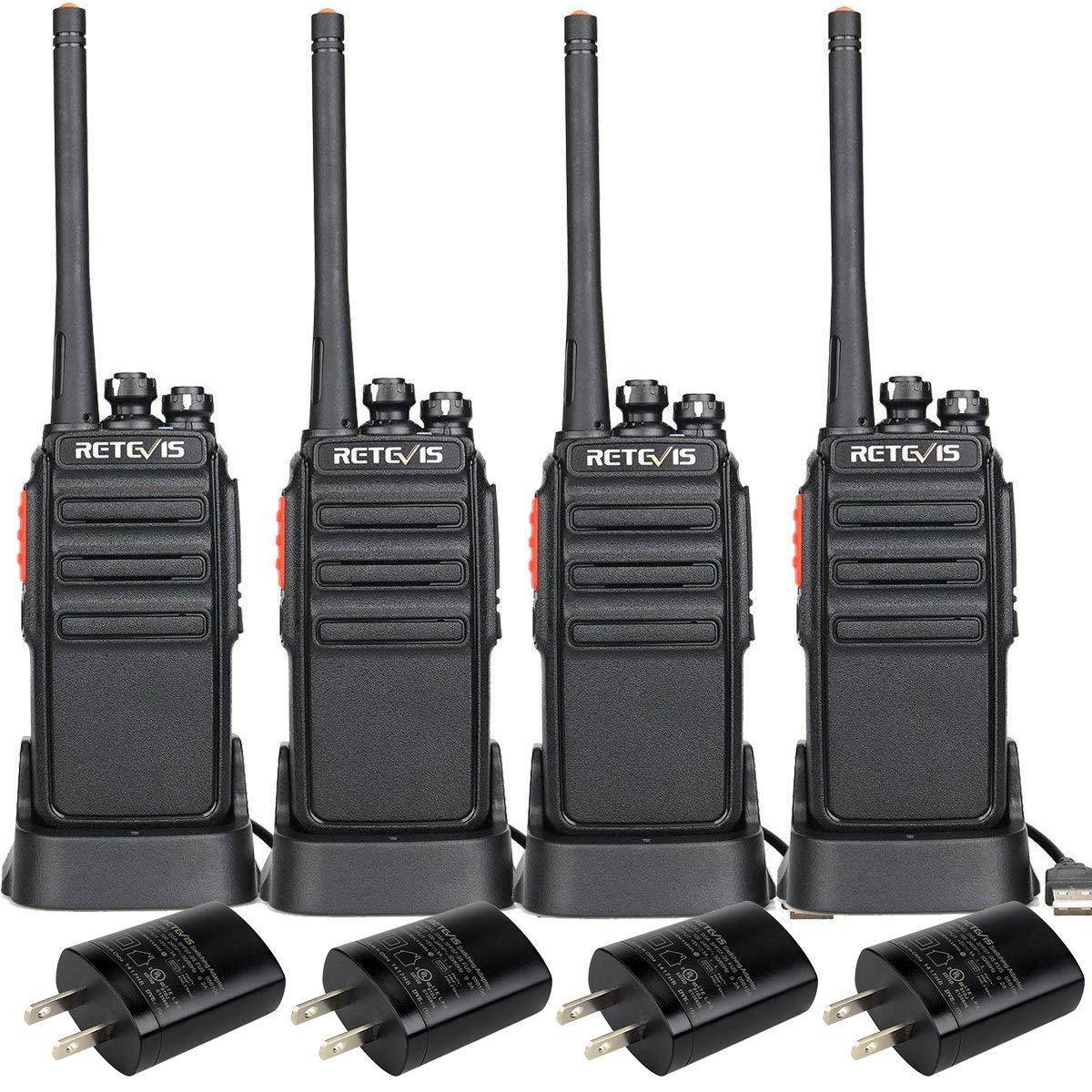 Retevis H-777S Two-Way Radios Rechargeable Long Range Super Clear Loud Audio Scan VOX Hand Free Walkie Talkies Cruise Ship Hiking 2 Way Radios(4 Pack)