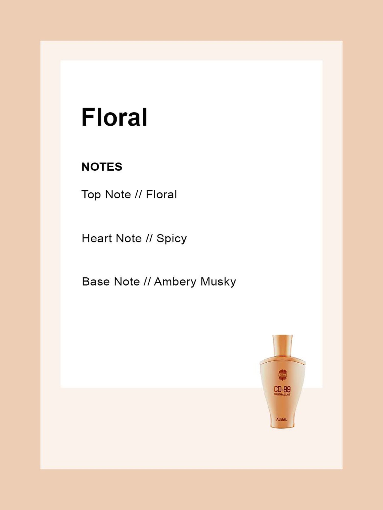 Ajmal CD-99 Mukhallat Concentrated Perfume for Unisex - 14 ml