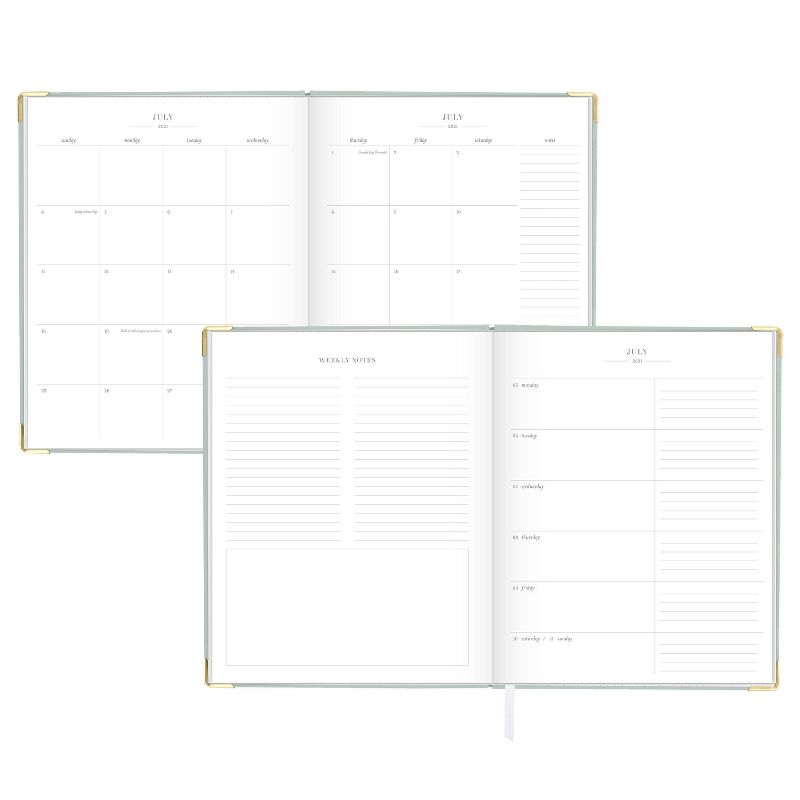 2021-22 Academic Planner 9.875" x 7.875" Casebound Weekly/Monthly Green - Sugar Paper™