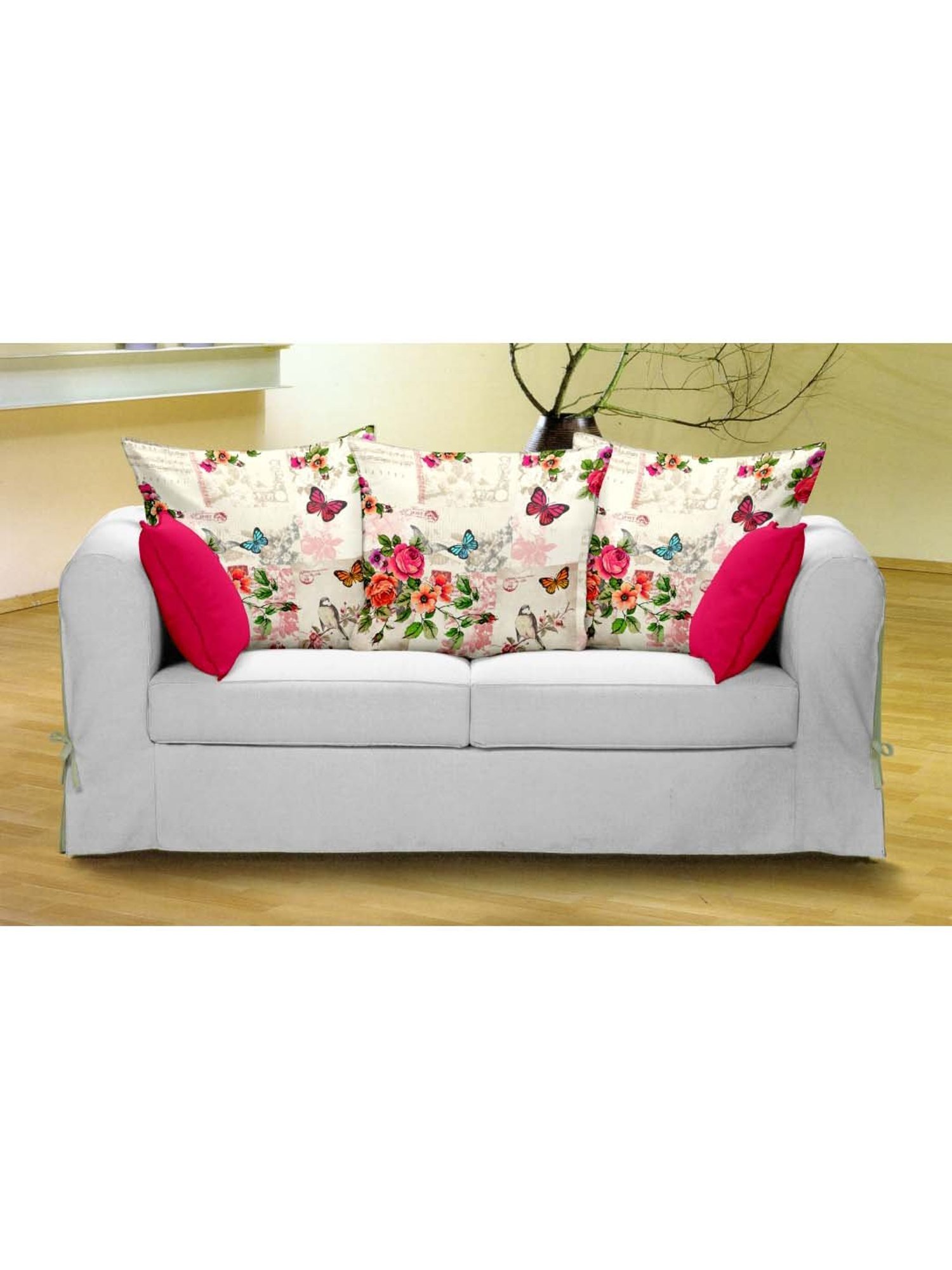 BIANCA Soft-Touch Digitally Printed Cushion Cover [Hidden Zipper On Side] -3pc 16 X16 set