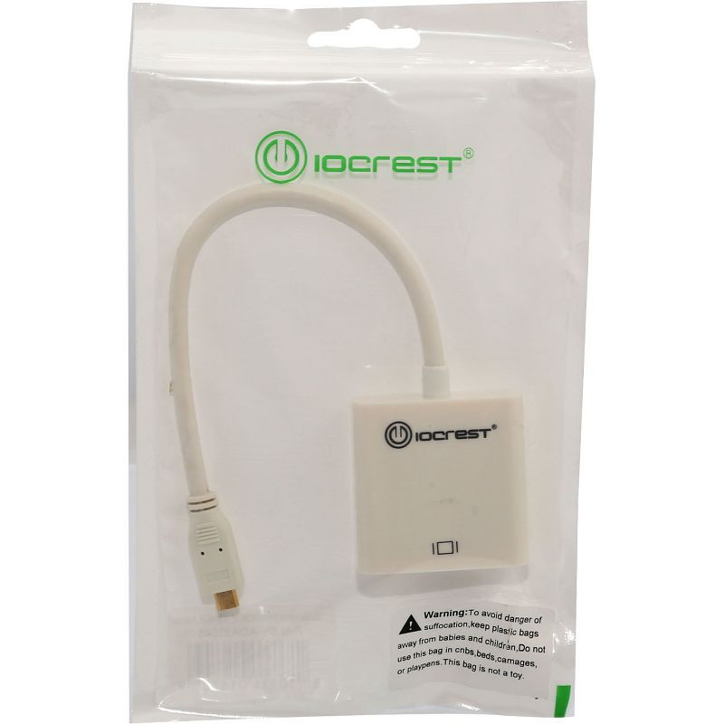 IO Crest Active Micro HDMI Male to VGA Female Adapter - 6.40" Micro HDMI/VGA Video Cable for Video Device