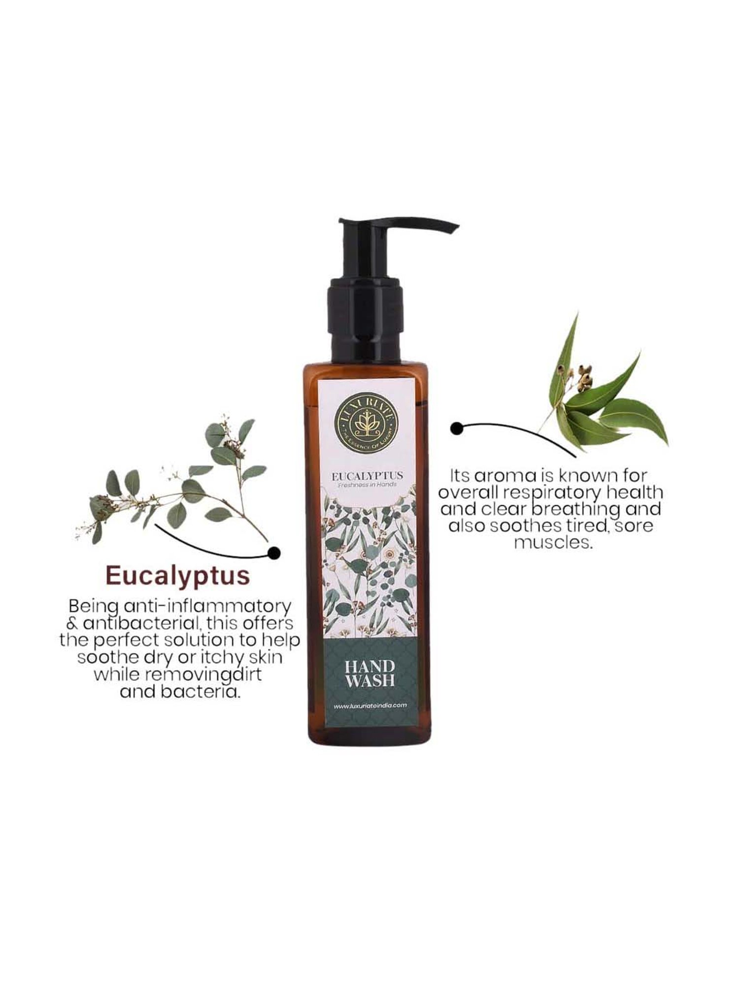 Luxuriate Eucalyptus Nutrients Gentle Foaming Liquid Hand Wash - 200 ml