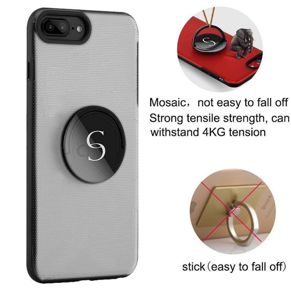 EIGIIS Creative Kickstand Phone Case Ring Holder Case Gyro Spinner Phone Case for iphone 7 (White)
