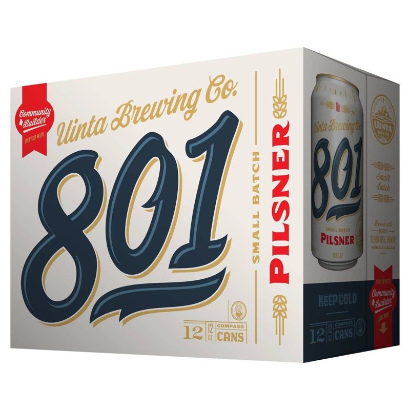 Uinta 801 Pilsner Beer - 12pk/12 fl oz Cans