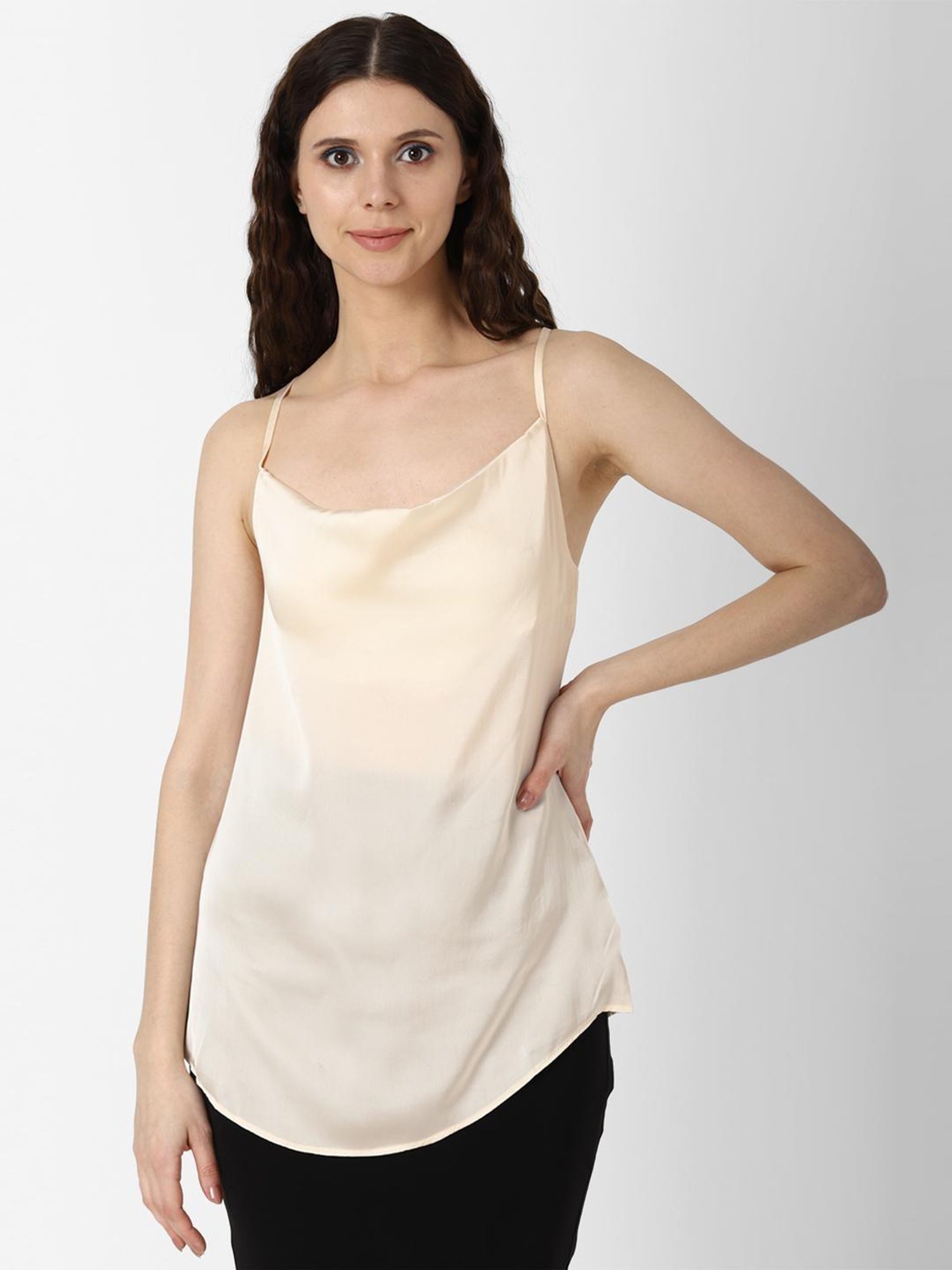 Forever 21 Cream Regular Fit Top