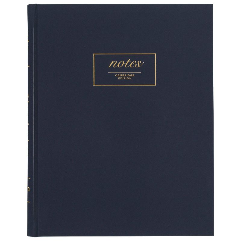Lined Journal Work Style Medium Hardcover Casebound Navy - Cambridge