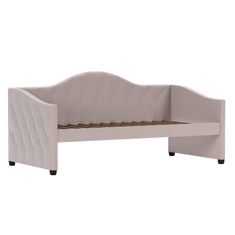 Twin Jamie Complete Upholstered Daybed with Trundle Blush - Hillsdale Furniture